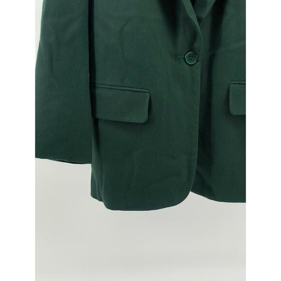 LONDON FOG Women's Petite Forest Green Single-Button Worsted Wool Blazer SZ 6P - Picture 6 of 9